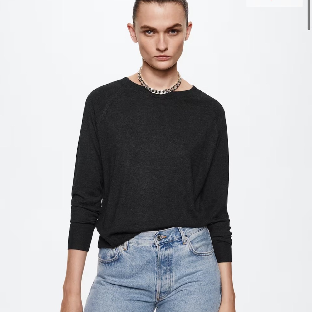 MANGO fine-knit sweater - small